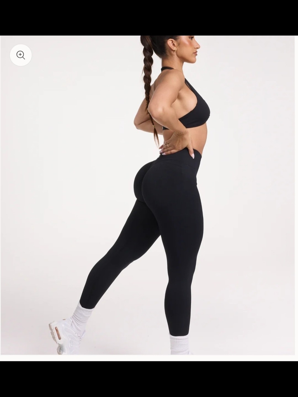 NWT Align Activewear Scrunch Butt Seamless Leggings Black Size M